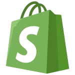 Sac vert avec logo Shopify