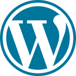 Logo de WordPress en bleu